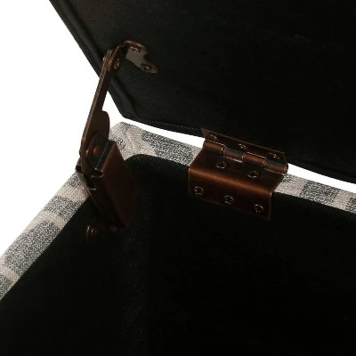 Medium Storage Ottoman Geometric Ash Gray - HomePop 4 Medium Storage Ottoman Geometric Ash Gray - HomePop - Image 2