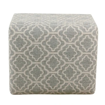 Medium Storage Ottoman Geometric Ash Gray - HomePop 7 Medium Storage Ottoman Geometric Ash Gray - HomePop - Image 5