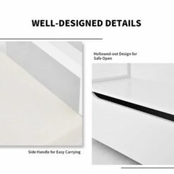 Costway Shoe Bench Storage Rack Cushion Seat Ottoman Bedroom Hallway Entryway White -Ottomans Official Shop unnamed file 8404