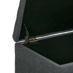 3pc 44" Lancaster Storage Ottoman - Wyndenhall Linen Look Fabric Slate Gray -Ottomans Official Shop unnamed file 8420