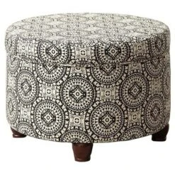 Storage Ottoman - HomePop Black/white -Ottomans Official Shop unnamed file 8488