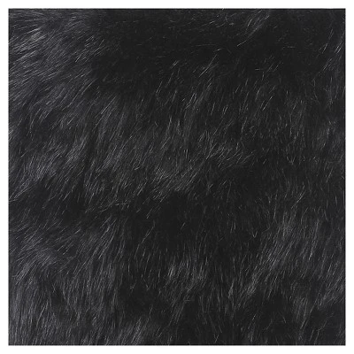 Faux Fur Stool - HomePop Pink 7 Faux Fur Stool - HomePop Pink - Image 5