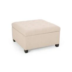 Isabella Contemporary Tufted Fabric Storage Ottoman - Christopher Knight Home Navy Blue/dark Brown -Ottomans Official Shop unnamed file 8508