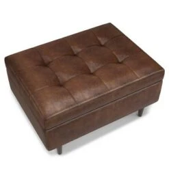 Large Blanchette Mid Century Square Coffee Table Storage Ottoman - WyndenHall Distressed Saddle Brown 12 Large Blanchette Mid Century Square Coffee Table Storage Ottoman - WyndenHall Distressed Saddle Brown -Ottomans Official Shop unnamed file 8538