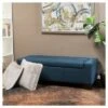 Lawton Storage Ottoman - Christopher Knight Home Dark Blue
