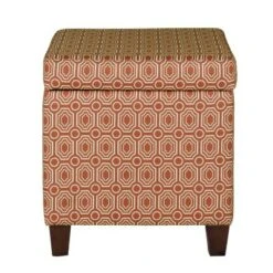 Sunshine Storage Cube Ottoman - Orange - HomePop -Ottomans Official Shop unnamed file 8574
