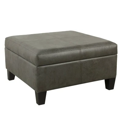 Luxury Large Square Storage Ottoman - HomePop Gray Geometric 17 Luxury Large Square Storage Ottoman - HomePop Gray Geometric - Image 15