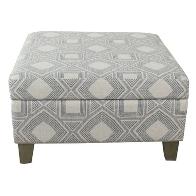 Luxury Large Square Storage Ottoman - HomePop Gray Geometric 19 Luxury Large Square Storage Ottoman - HomePop Gray Geometric - Image 17