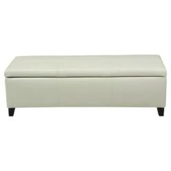 Lucinda Faux Leather Storage Ottoman Bench - Christopher Knight Home Teal -Ottomans Official Shop unnamed file 8612