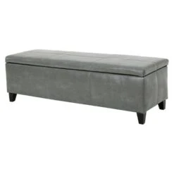 Lucinda Faux Leather Storage Ottoman Bench - Christopher Knight Home Teal -Ottomans Official Shop unnamed file 8615