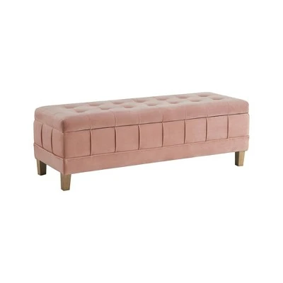 Jude Tufted Storage Ottoman - Picket House Furnishings Blush 3 Jude Tufted Storage Ottoman - Picket House Furnishings Blush