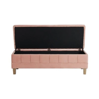 Jude Tufted Storage Ottoman - Picket House Furnishings Blush 4 Jude Tufted Storage Ottoman - Picket House Furnishings Blush - Image 2