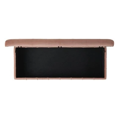 Jude Tufted Storage Ottoman - Picket House Furnishings Blush 8 Jude Tufted Storage Ottoman - Picket House Furnishings Blush - Image 6