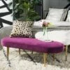 Corinne Velvet Oval Bench Plum - Safavieh -Ottomans Official Shop unnamed file 863