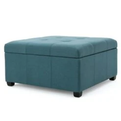Carlsbad Storage Ottoman - Christopher Knight Home Dark Blue -Ottomans Official Shop unnamed file 8645