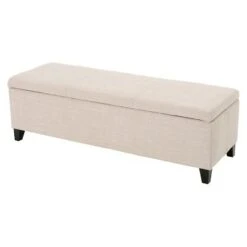 Lucinda Fabric Storage Ottoman Bench - Christopher Knight Home Sand -Ottomans Official Shop unnamed file 8650