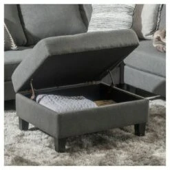 Zahra Storage Ottoman - Christopher Knight Home Dark Blue -Ottomans Official Shop unnamed file 8680