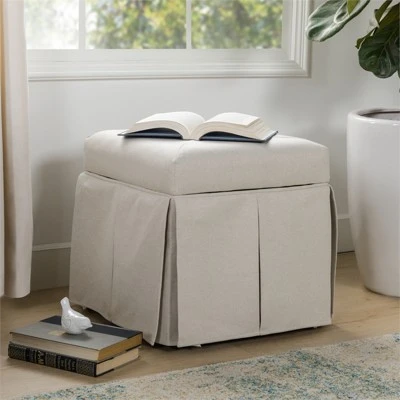 Stacy Tufted Square Storage Ottoman Bone White - Jennifer Taylor Home 4 Stacy Tufted Square Storage Ottoman Bone White - Jennifer Taylor Home - Image 2