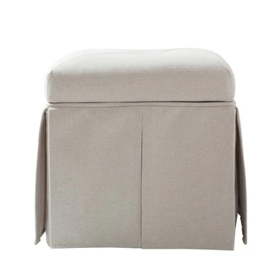 Stacy Tufted Square Storage Ottoman Bone White - Jennifer Taylor Home 5 Stacy Tufted Square Storage Ottoman Bone White - Jennifer Taylor Home - Image 3