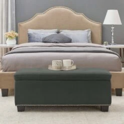 Lafayette Tufted Storage Ottoman - Handy Living Gray