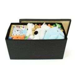 Heathered Storage Ottoman with Reversible Tray Cover Charcoal Gray - Humble Crew -Ottomans Official Shop unnamed file 8733