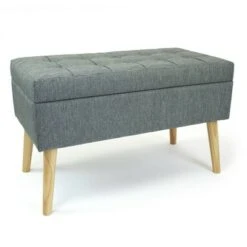 Brooklyn Storage Ottoman Bench Gray - Humble Crew