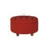 Tufted Round Cocktail Storage Ottoman Red - HomePop 1 Tufted Round Cocktail Storage Ottoman Red - HomePop -Ottomans Official Shop unnamed file 8748