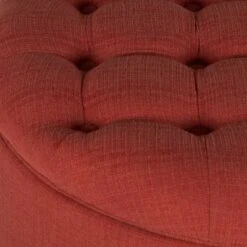 Tufted Round Cocktail Storage Ottoman Red - HomePop 18 Tufted Round Cocktail Storage Ottoman Red - HomePop -Ottomans Official Shop unnamed file 8755