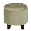 Button Tufted Velvet Upholstered Wooden Ottoman with Hidden Storage - Benzara Green 1 Button Tufted Velvet Upholstered Wooden Ottoman with Hidden Storage - Benzara Green -Ottomans Official Shop unnamed file 8757