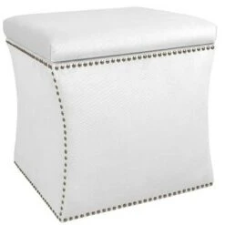 Nail Button Storage Ottoman - Skyline Furniture Velvet White 24 Nail Button Storage Ottoman - Skyline Furniture Velvet White -Ottomans Official Shop unnamed file 8810