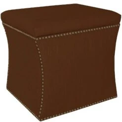 Nail Button Storage Ottoman - Skyline Furniture Velvet White 27 Nail Button Storage Ottoman - Skyline Furniture Velvet White -Ottomans Official Shop unnamed file 8813