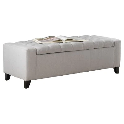 Hikaru Storage Ottoman - Christopher Knight Home Ivory 7 Hikaru Storage Ottoman - Christopher Knight Home Ivory - Image 5