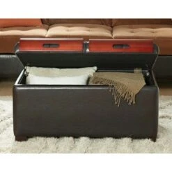 Storage Ottoman with Trays Espresso - Breighton Home