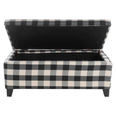 Breanna Storage Ottoman - Black Checkerboard - Christopher Knight Home 4 Breanna Storage Ottoman - Black Checkerboard - Christopher Knight Home - Image 2