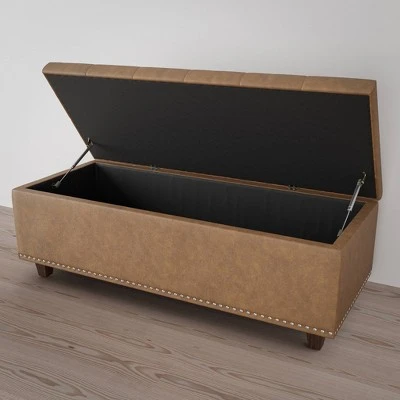 Storage Ottoman - Brookside Home Stone 3 Storage Ottoman - Brookside Home Stone