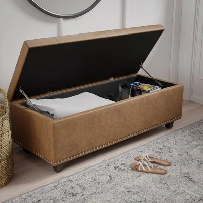 Storage Ottoman - Brookside Home Stone 7 Storage Ottoman - Brookside Home Stone - Image 5