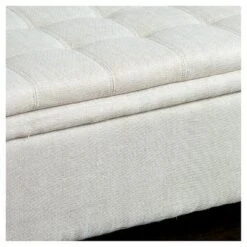Brighton Linen Storage Ottoman Ivory - Christopher Knight Home