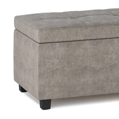 48" Cambridge Storage Ottoman - Wyndenhall Natural Linen Look Fabric 6 48" Cambridge Storage Ottoman - Wyndenhall Natural Linen Look Fabric - Image 4