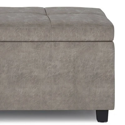 48" Cambridge Storage Ottoman - Wyndenhall Natural Linen Look Fabric 7 48" Cambridge Storage Ottoman - Wyndenhall Natural Linen Look Fabric - Image 5