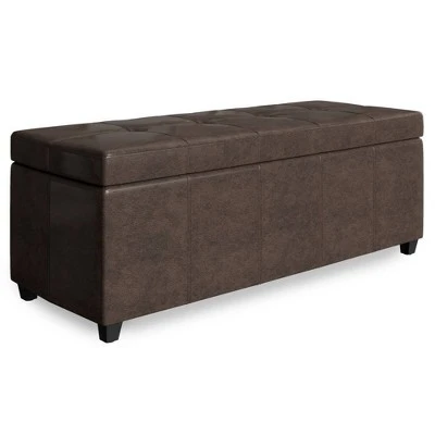 48" Cambridge Storage Ottoman - Wyndenhall Natural Linen Look Fabric 10 48" Cambridge Storage Ottoman - Wyndenhall Natural Linen Look Fabric - Image 8