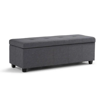 48" Cambridge Storage Ottoman - Wyndenhall Natural Linen Look Fabric 14 48" Cambridge Storage Ottoman - Wyndenhall Natural Linen Look Fabric - Image 12