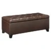 Tufted Wall Hugger Bench Storage Ottoman - Handy Living Brown -Ottomans Official Shop unnamed file 8886