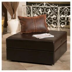 Burlington Storage Ottoman Brown - Christopher Knight Home -Ottomans Official Shop unnamed file 8896