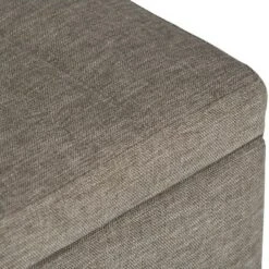 48" Garret Storage Ottoman Linen Look Fabric - Wyndenhall Gray 9 48" Garret Storage Ottoman Linen Look Fabric - Wyndenhall Gray -Ottomans Official Shop unnamed file 8908