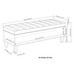 48" Garret Storage Ottoman Linen Look Fabric - Wyndenhall Gray 11 48" Garret Storage Ottoman Linen Look Fabric - Wyndenhall Gray -Ottomans Official Shop unnamed file 8910