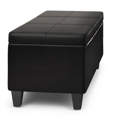 Halsey Storage Ottoman Bench - WyndenHall Midnight Black 6 Halsey Storage Ottoman Bench - WyndenHall Midnight Black - Image 4