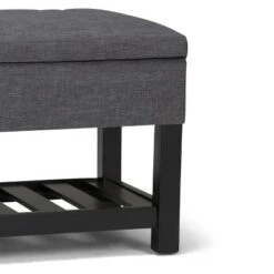 43" Ashton Storage Ottoman Bench - WyndenHall Slate Gray Linen Look Fabric -Ottomans Official Shop unnamed file 8941