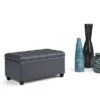 34" Marlowe Storage Ottoman Bench - WyndenHall Midnight Black