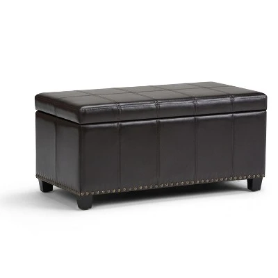 34" Megan Storage Ottoman Bench - Wyndenhall Gray Linen Look Fabric 13 34" Megan Storage Ottoman Bench - Wyndenhall Gray Linen Look Fabric - Image 11