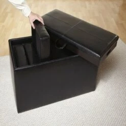 Manhattan Storage Bench w/4 Collapsible Ottomans Espresso - Breighton Home -Ottomans Official Shop unnamed file 8969